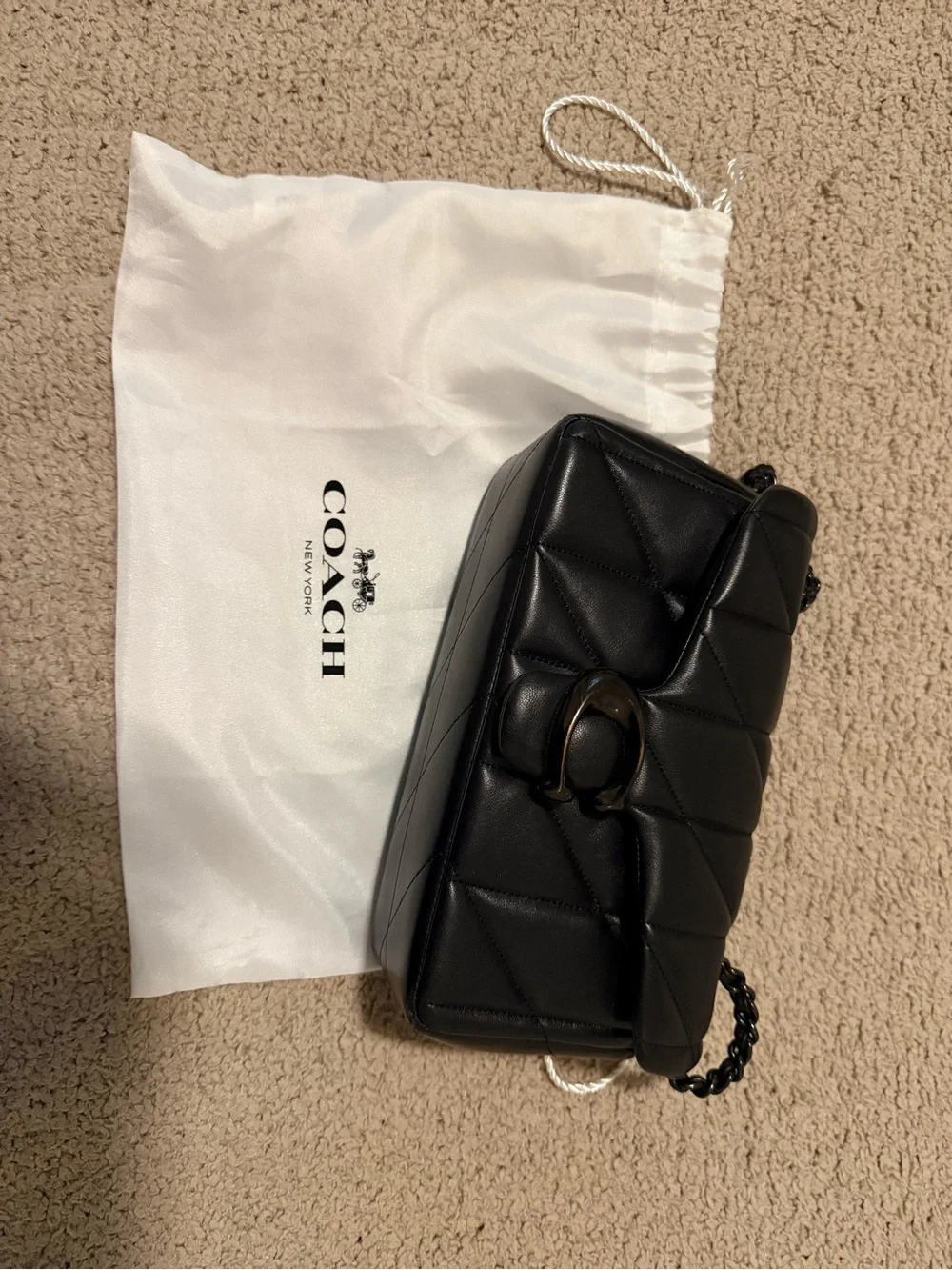 Coach Tabby 20 Quilted Leather Shoulder Bag – Black Hardware